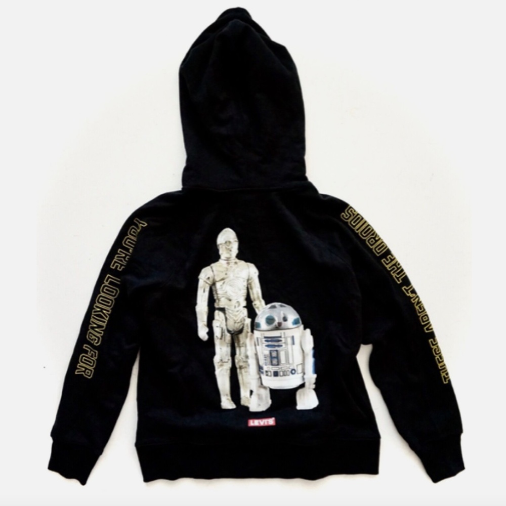 Levi's Levis x Star Wars Nwt Women's Black Droids 359460152 Hoodie Sweatshirt XS